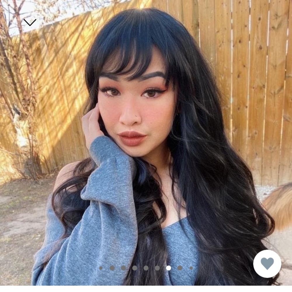 INH Zooey Bangs in Jet Black
